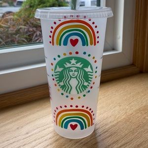 Rainbow Starbucks cold cup